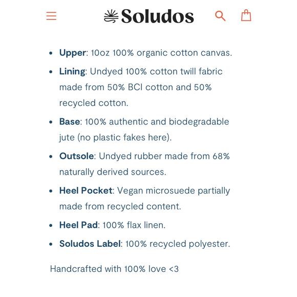 SOLUDOS The Original Espadrille Sandals Cotton Jute Round Toes Flats Loafers NIB - Picture 10 of 12